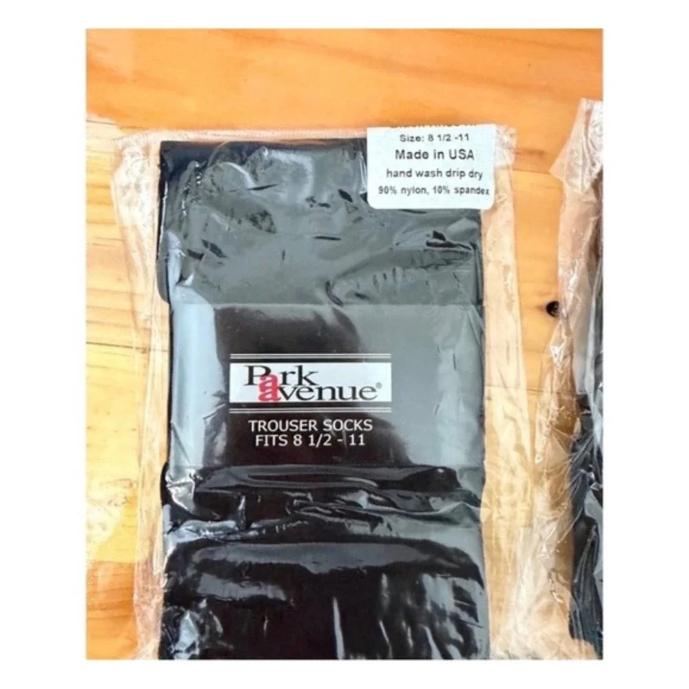 Park‎ Avenue Knee-High Trouser Socks – Black – 12 Pairs (4 Packs) – NWT